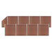 Gjerdesett WPC 8 firkantet + 1 slisset 1484x186 cm brun