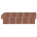 Gjerdesett WPC 10 firkantet + 1 slisset 1830x186 cm brun