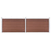 Hagegjerde WPC 353x106 cm brun