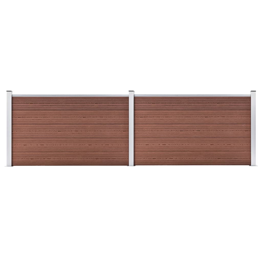 Hagegjerde WPC 353x106 cm brun