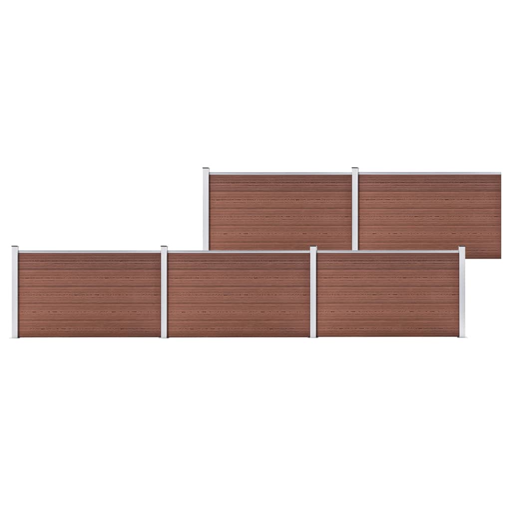 Hagegjerde WPC 872x106 cm brun