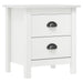 Nattbord Hill hvit 46x35x49,5 cm heltre furu