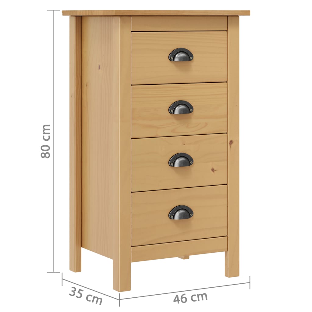 Skjenk Hill 46x35x80 cm heltre furu