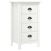 Skjenk Hill hvit 46x35x80 cm heltre furu