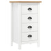 Skjenk Hill hvit 46x35x80 cm heltre furu