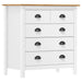 Skjenk Hill hvit 79x40x80 cm heltre furu