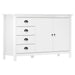 Skjenk Hill hvit 130x40x80 cm heltre furu