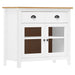 Skjenk Hill hvit 90x40x80 cm heltre furu