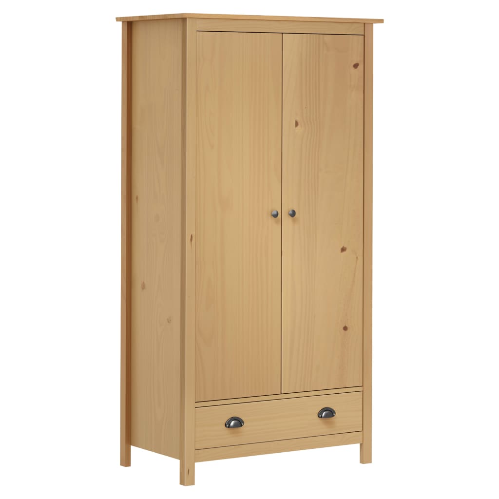 Garderobeskap 2 dører Hill 89x50x170 cm heltre furu