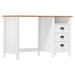 Skrivebord Hill med 3 skuffer 120x50x74 cm heltre furu