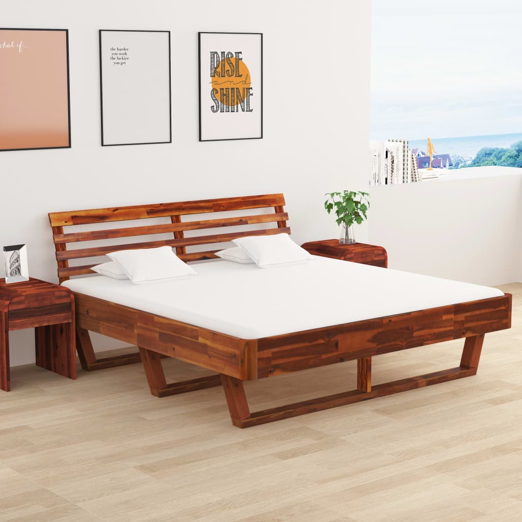 Sengeramme heltre akasie 180x200 cm