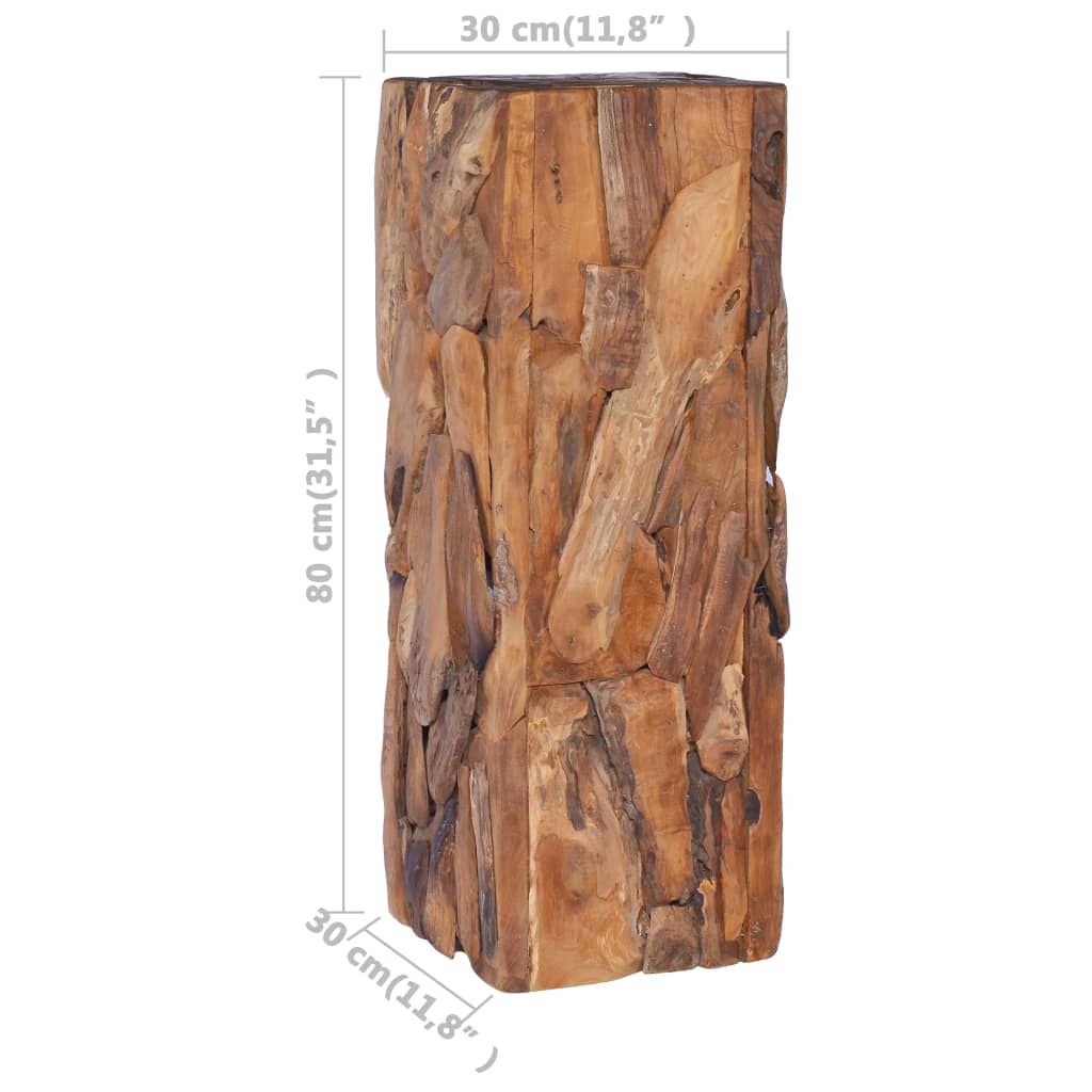 Sidebord 30x30x80 cm heltre teak