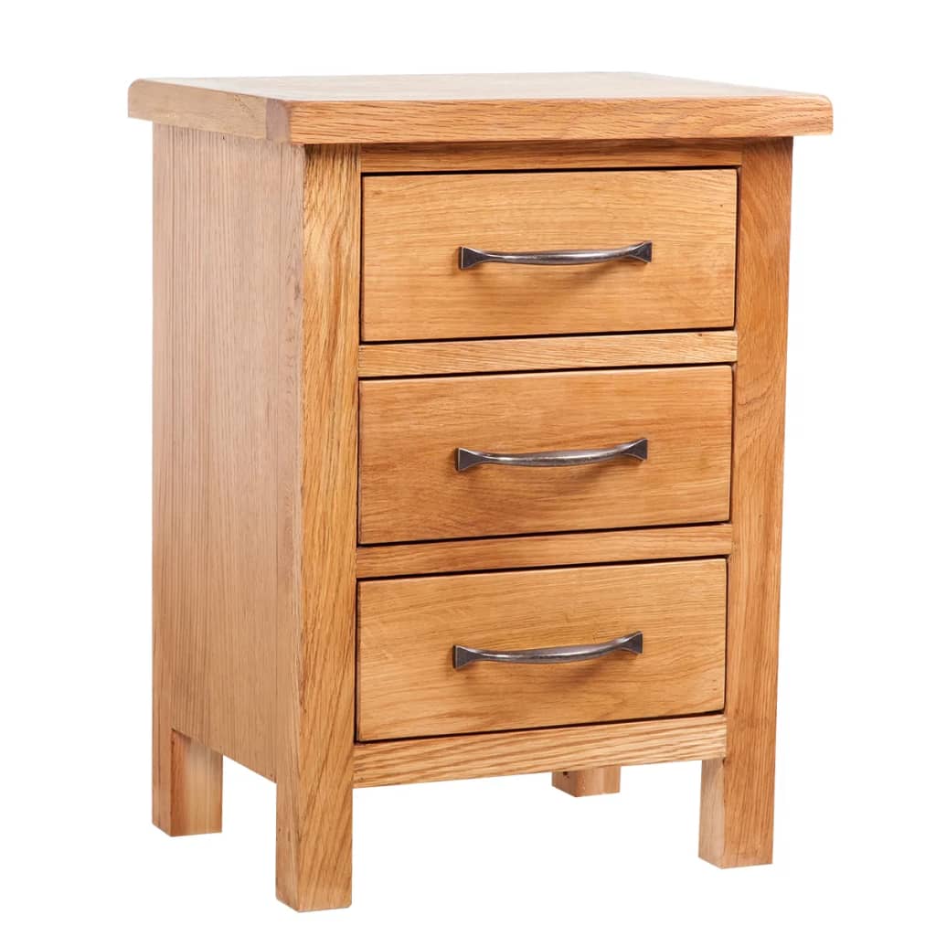 Nattbord 2 stk 40x30x54 cm heltre eik vidaXL