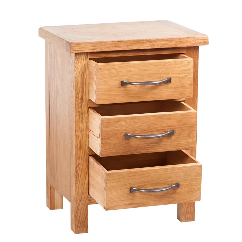 Nattbord 2 stk 40x30x54 cm heltre eik vidaXL