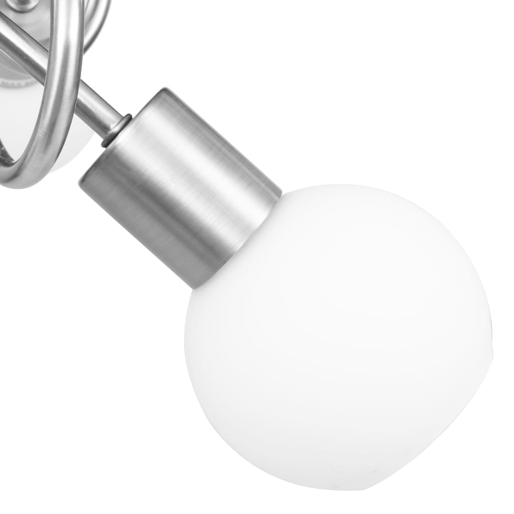 Taklampe keramikkskjermer for 3 E14 lyspærer hvit kule