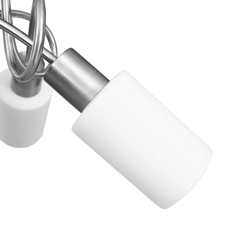 Taklampe keramikkskjermer for 3 E14 lyspærer hvit kjegle