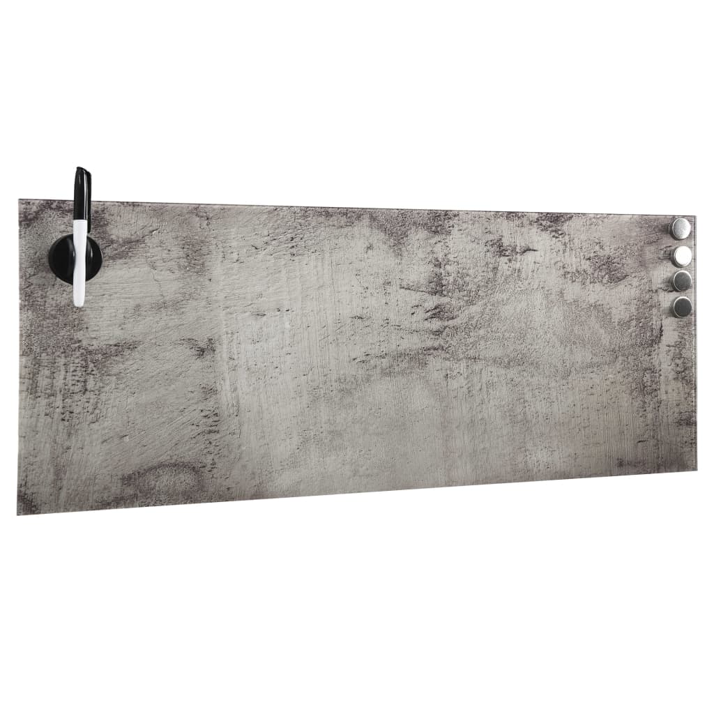 Veggmontert magnetisk tavle glass 60x20 cm