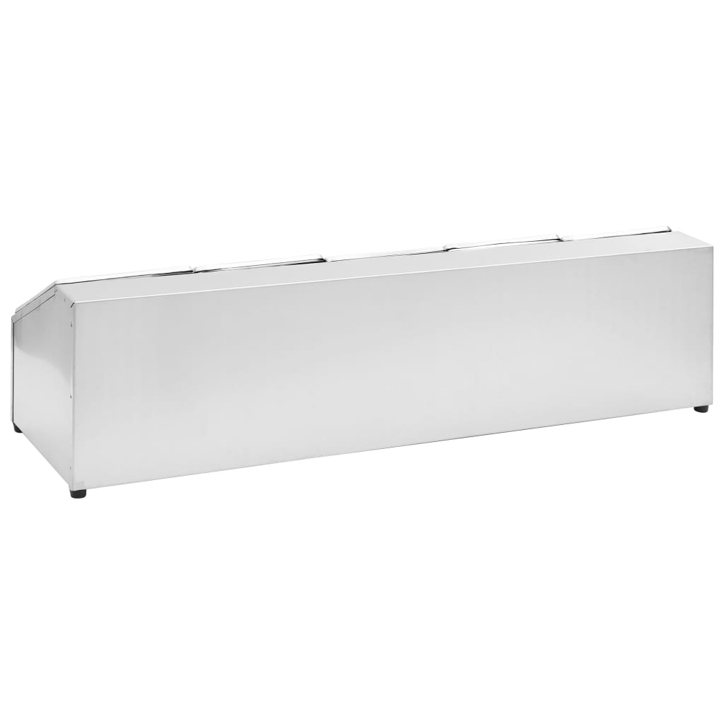 GN-beholder med 5 GN 1/6 beholdere rustfritt stål