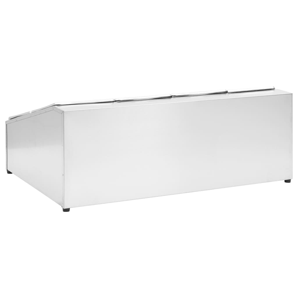 GN-beholder med 8 GN 1/6 beholdere rustfritt stål