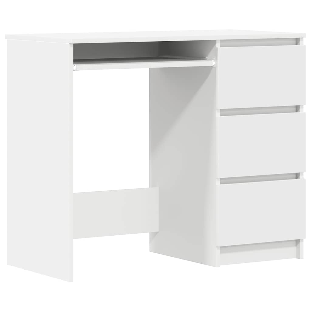 Skrivebord hvit 90x45x76 cm konstruert tre vidaXL