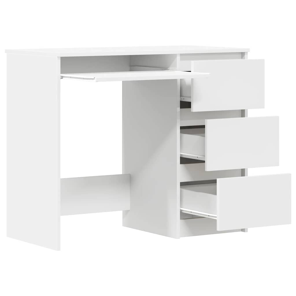 Skrivebord hvit 90x45x76 cm konstruert tre vidaXL