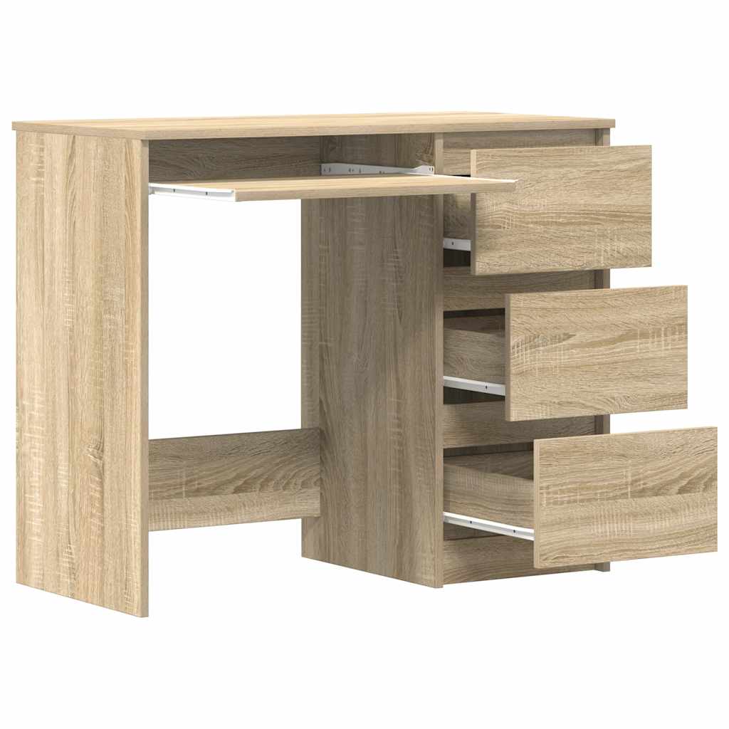 Skrivebord sonoma eik 90x45x76 cm konstruert tre vidaXL