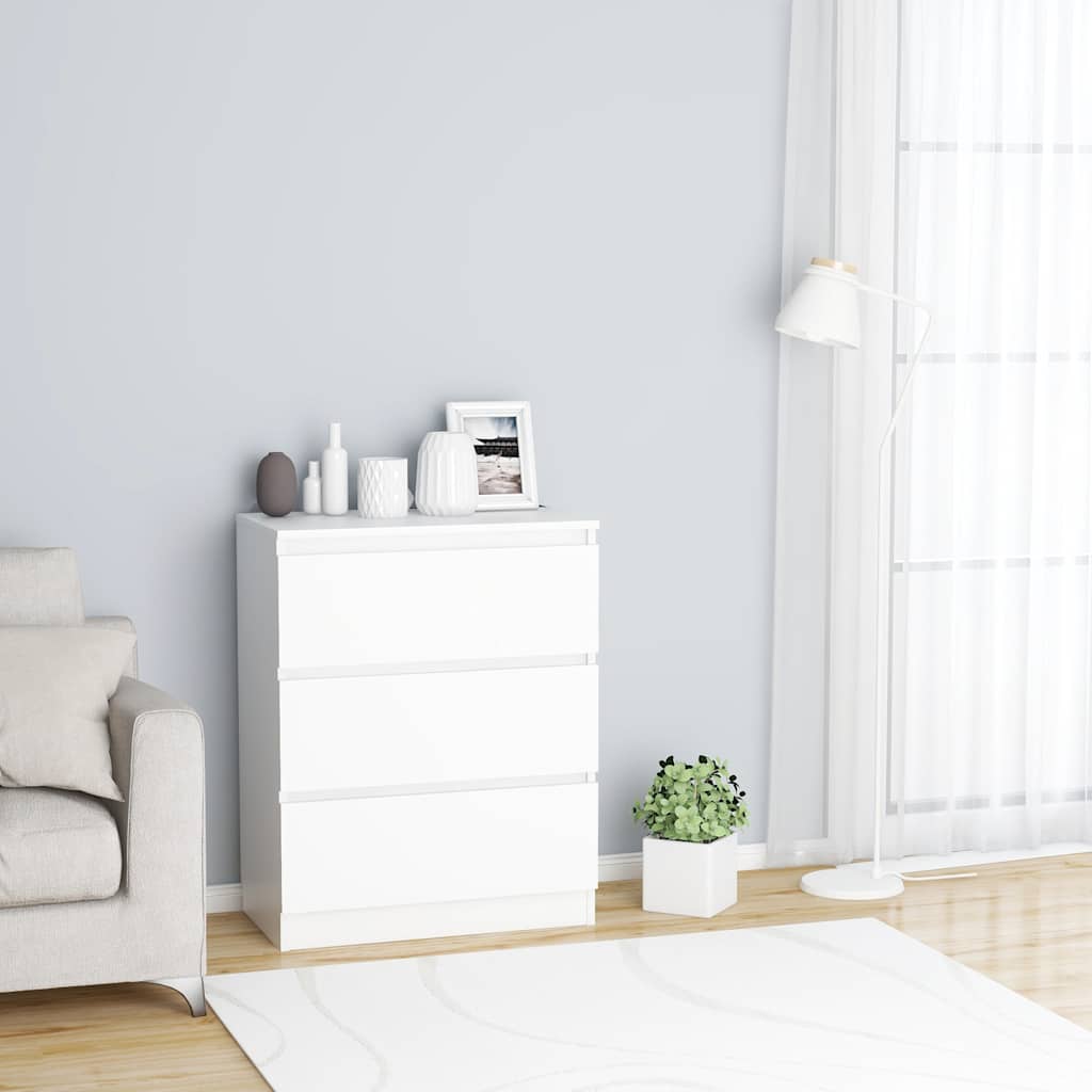 Skjenk hvit 60x35x76 cm konstruert tre vidaXL