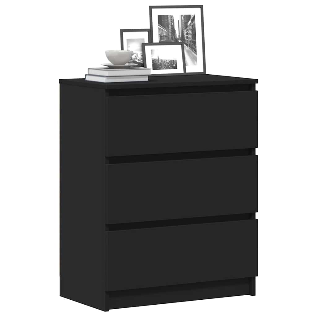 Skjenk svart 60x35x76 cm konstruert tre vidaXL