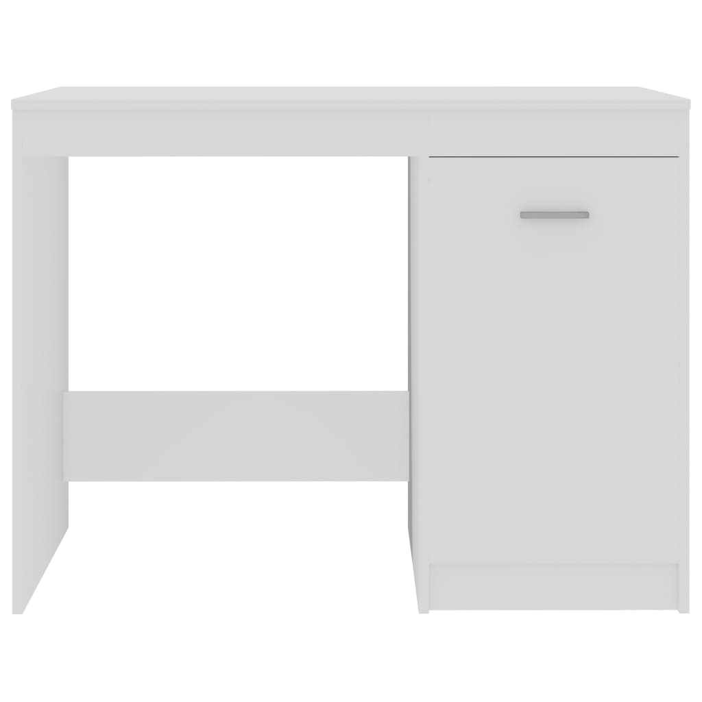 Skrivebord hvit 100x50x76 cm konstruert tre