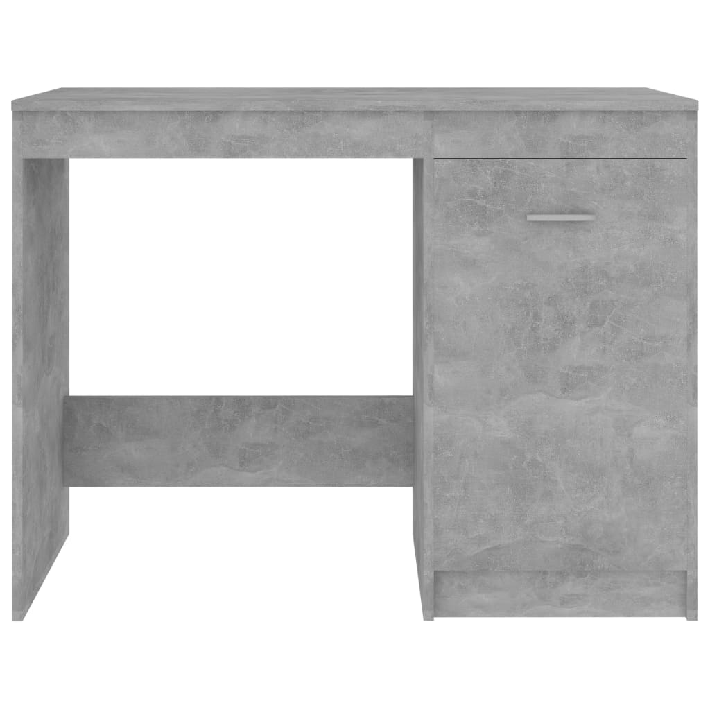 Skrivebord betonggrå 100x50x76 cm konstruert tre