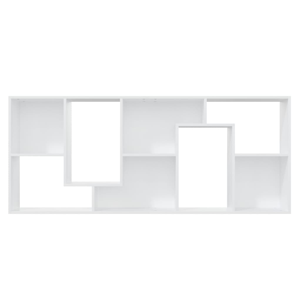 Bokhylle hvit 67x24x161 cm konstruert tre