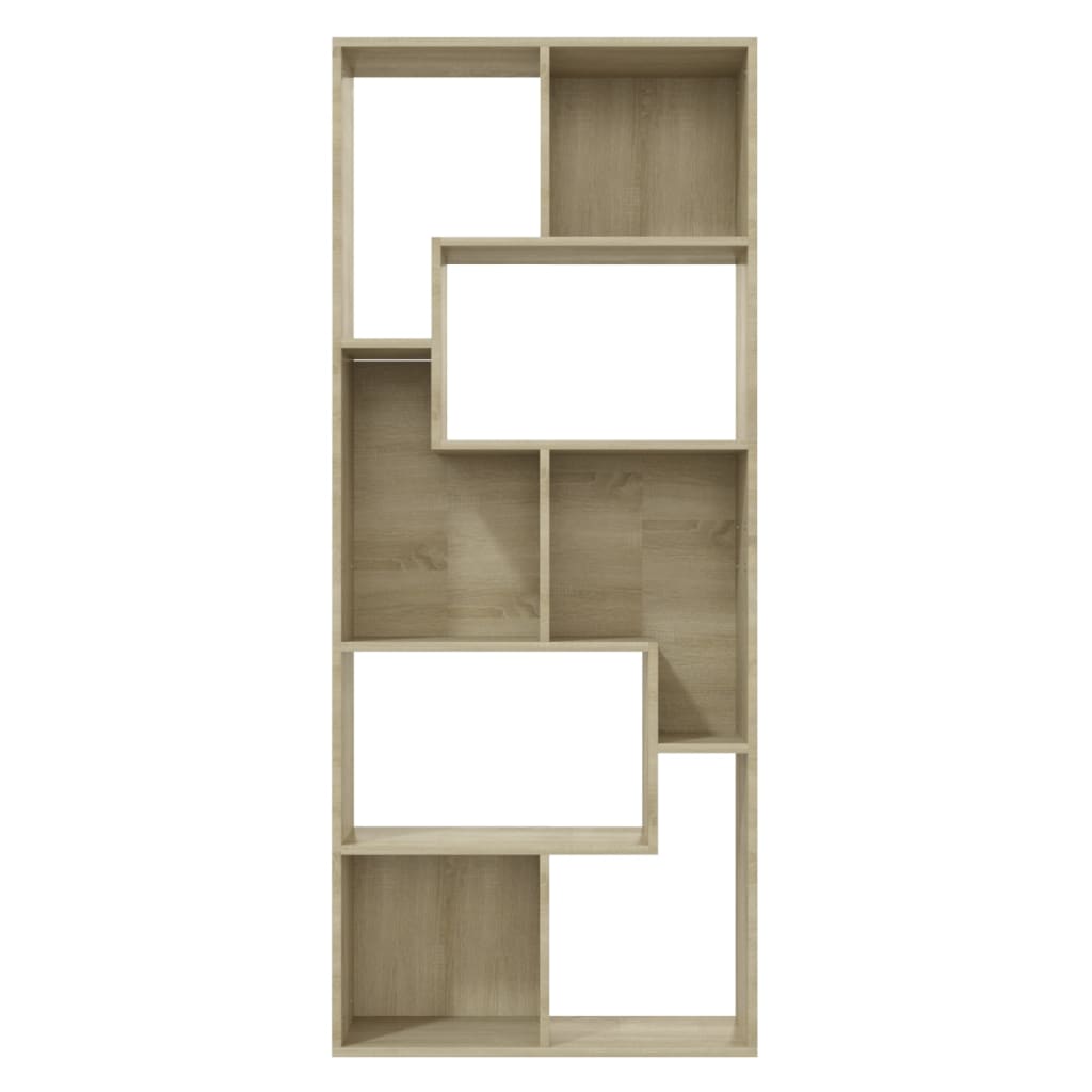 Bokhylle sonoma eik 67x24x161 cm konstruert tre