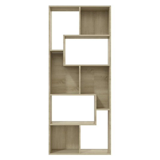 Bokhylle sonoma eik 67x24x161 cm konstruert tre