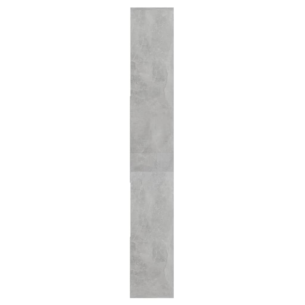 Bokhylle betonggrå 67x24x161 cm konstruert tre