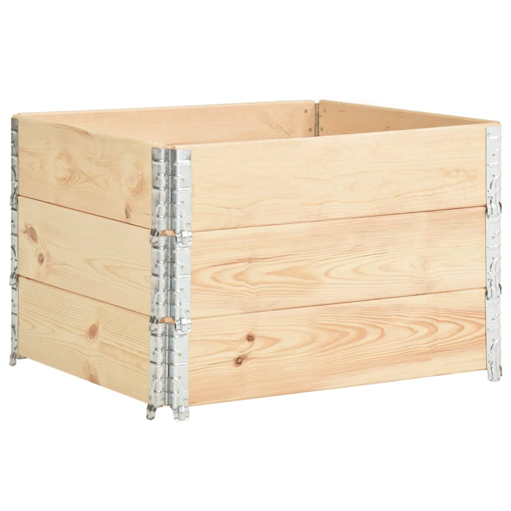 Pallekarmer 3 stk 100x100 cm heltre furu