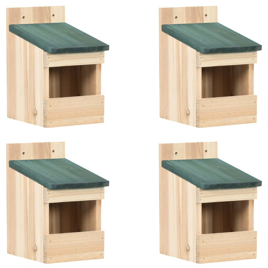 Fuglehus 4 stk 12x16x20 cm gran vidaXL