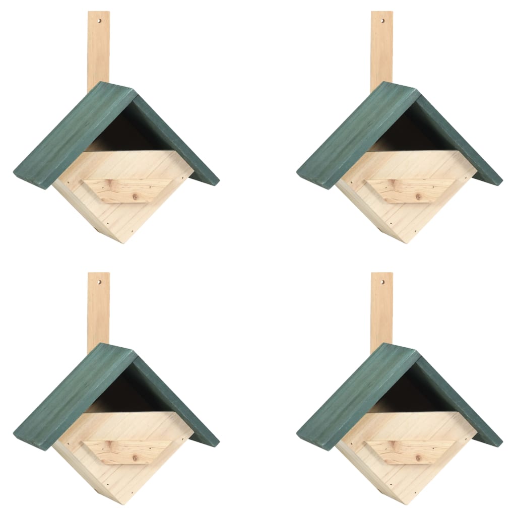 Fuglehus 4 stk 24x16x30 cm gran vidaXL