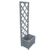 Blomsterkasse med espalier 40x30x135 cm heltre gran