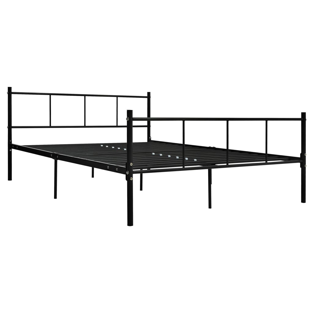 Sengeramme svart metall 160x200 cm