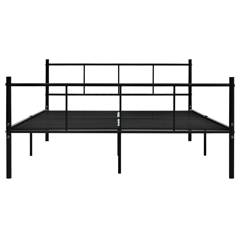 Sengeramme svart metall 160x200 cm