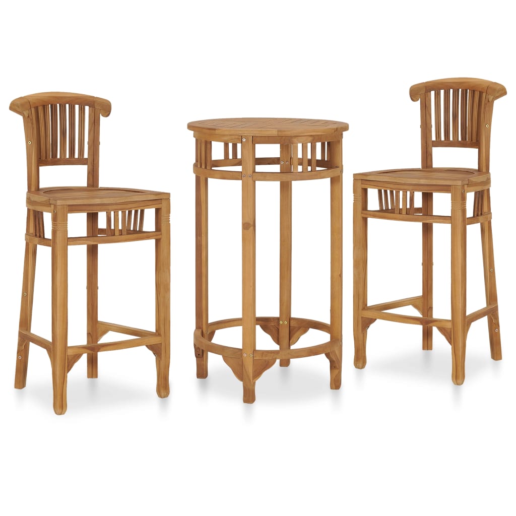 Barsett til hage 3 deler heltre teak