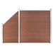 Gjerdesett WPC 1 firkantet + 1 slisset 273x186 cm brun