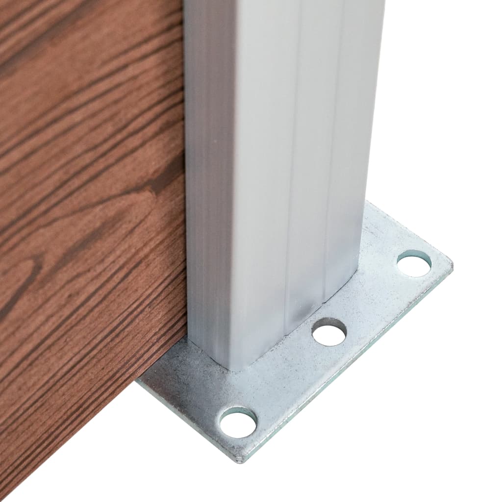 Gjerdesett WPC 1 firkantet + 1 slisset 273x186 cm brun