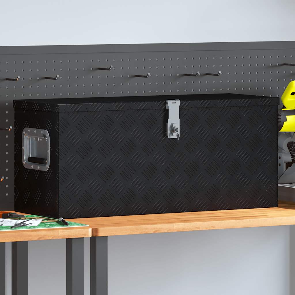 Aluminiumskasse 80x30x35 cm svart