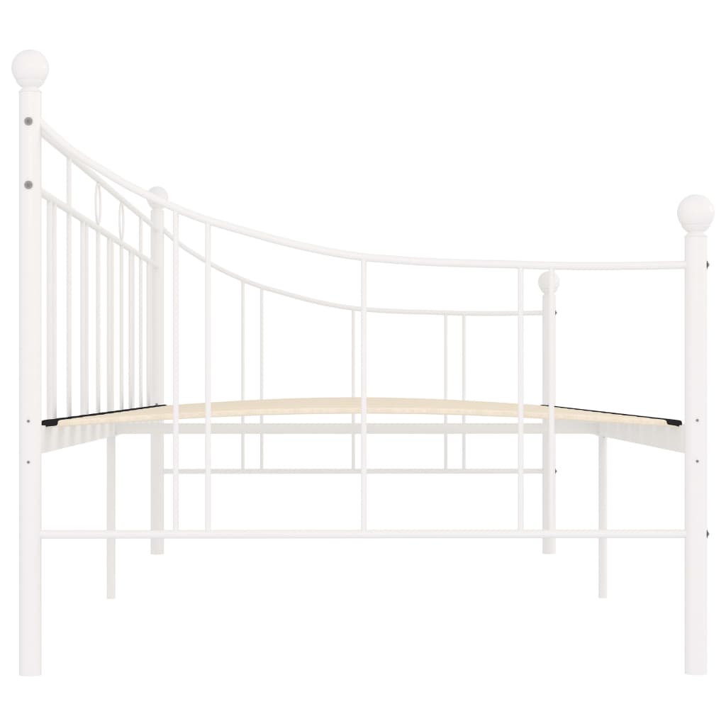 Ramme til dagseng hvit metall 90x200 cm
