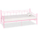 Ramme til dagseng rosa metall 90x200 cm