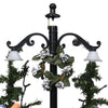 Kunstig juletre med snø og paraplyfot blå 75 cm PVC