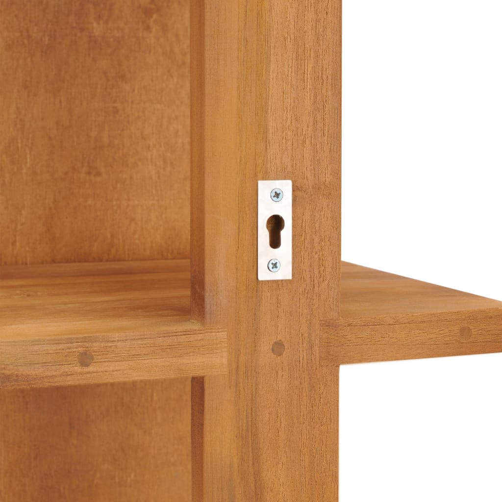 Veggspeil med hyller 30x30x120 cm heltre teak