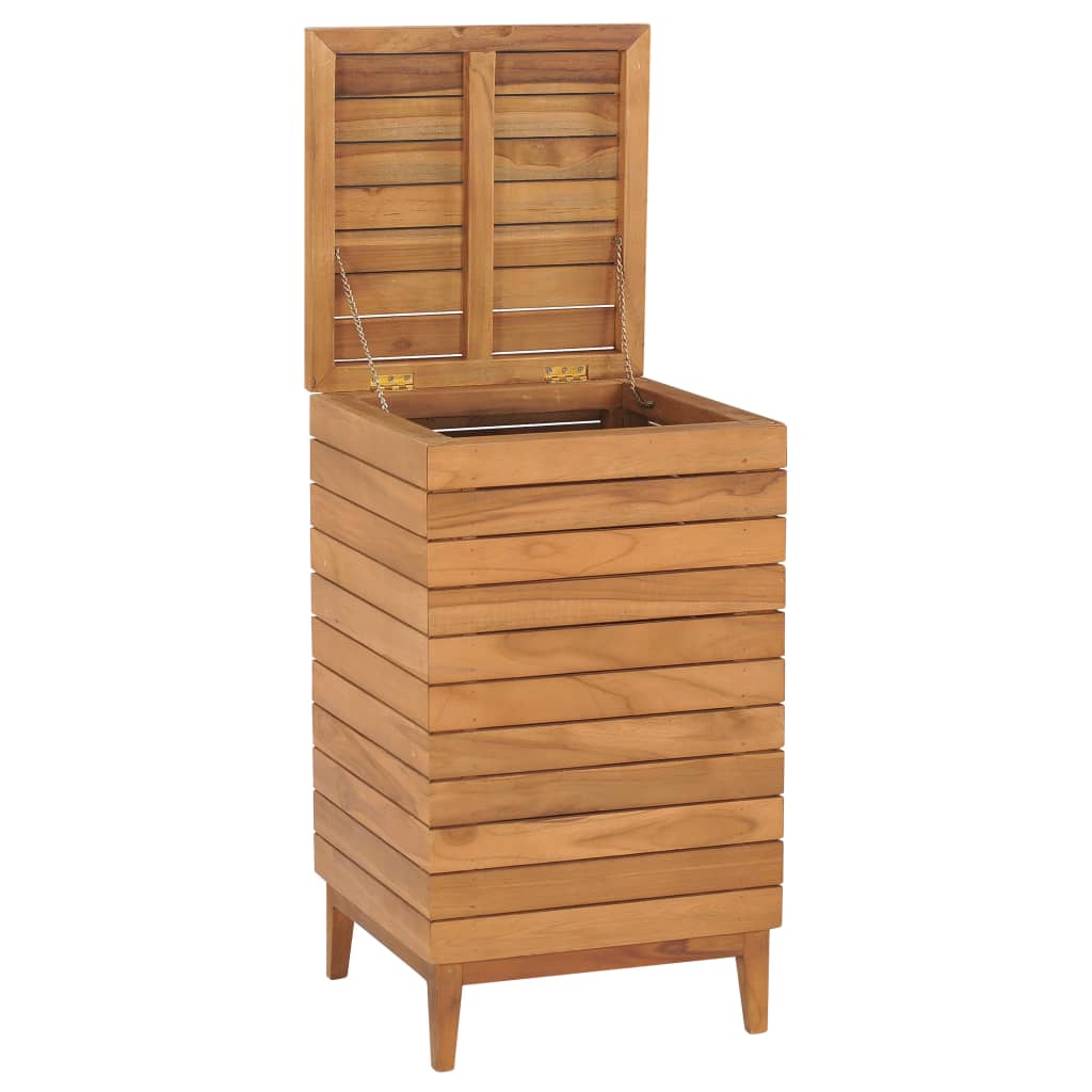 Skittentøyskurv 40x40x70 cm heltre teak