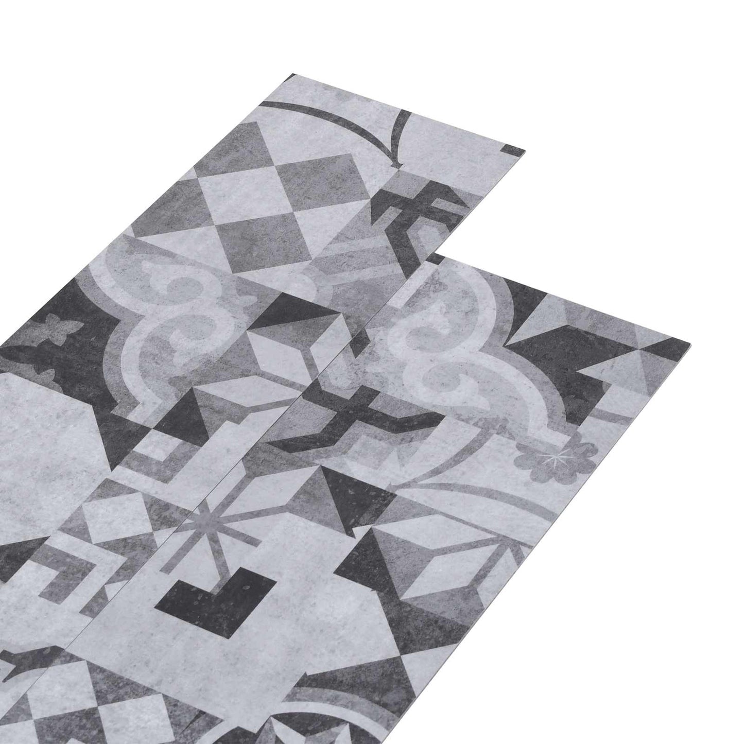 Selvheftende Gulvplank 32 pcs Grå Mønster 4,46 m² PVC